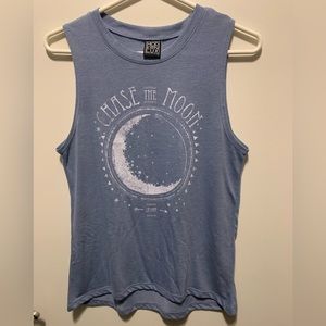 Light Blue graphic tank top